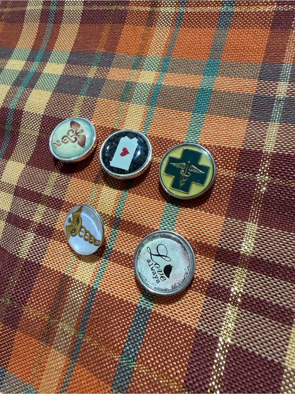 Decorative Magnetic Shirt Studs Set - Assorted Designs in Gold, Black, White